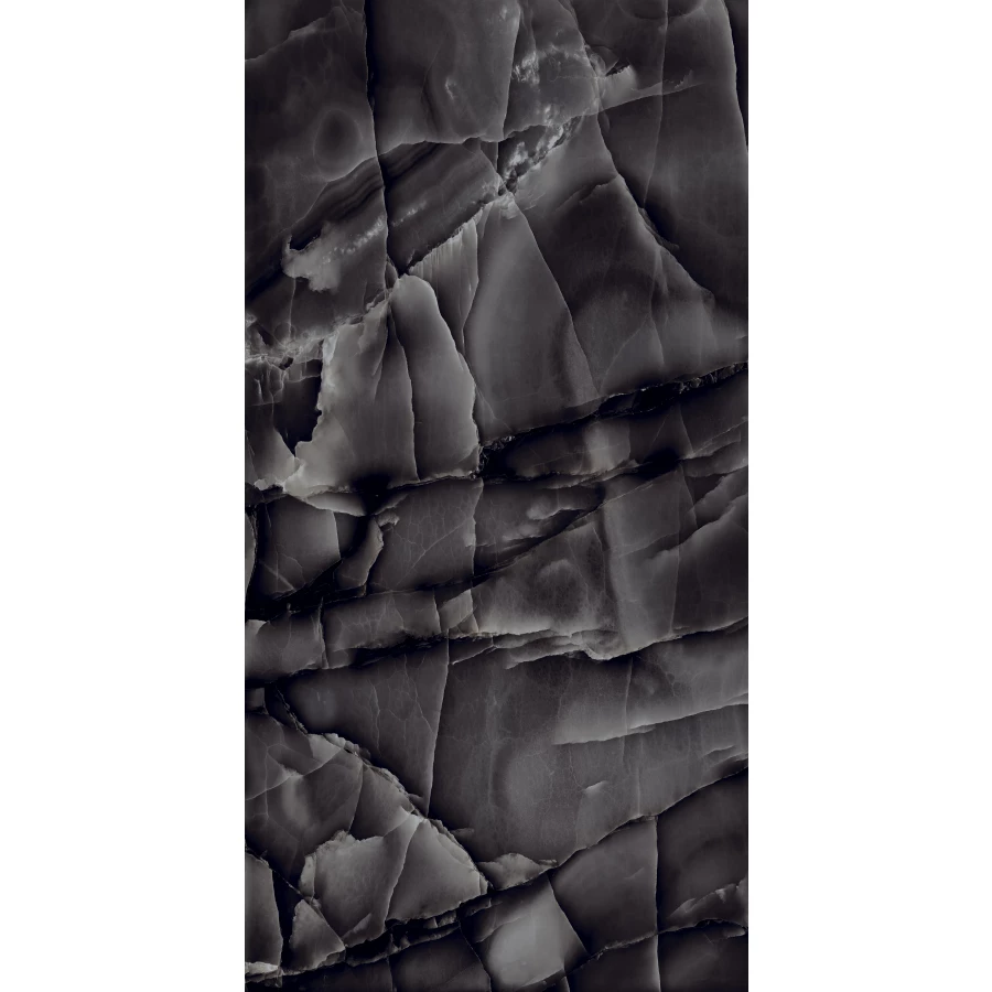 Керамогранит Arcadia Ceramica Onyx Black High Gloss чёрный HG2009-A 120х60 см