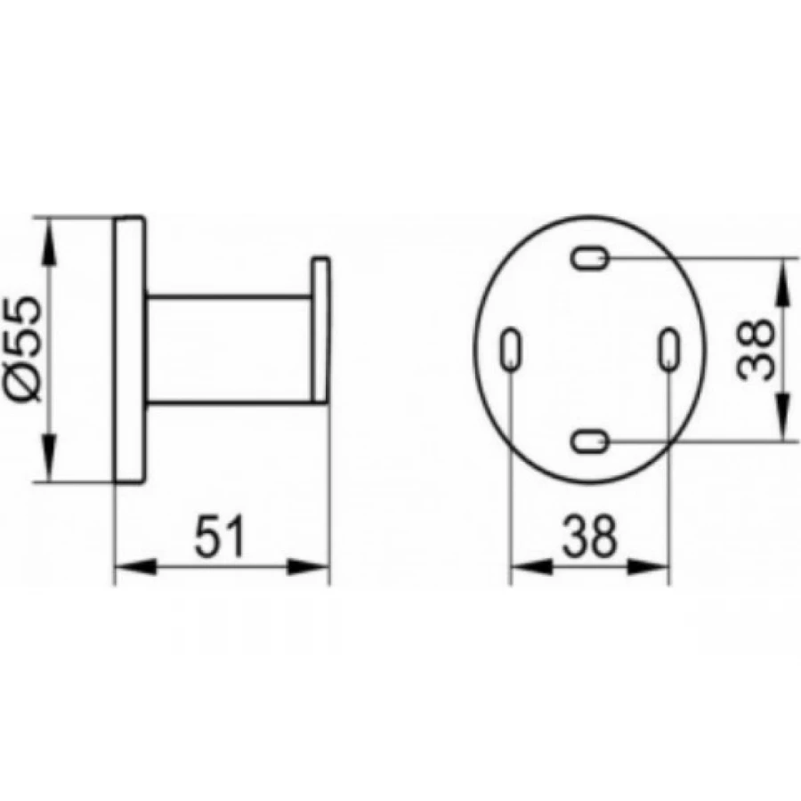 Крючок Keuco Plan для полотенца черный матовый 14914370000 5.5x5.5 см