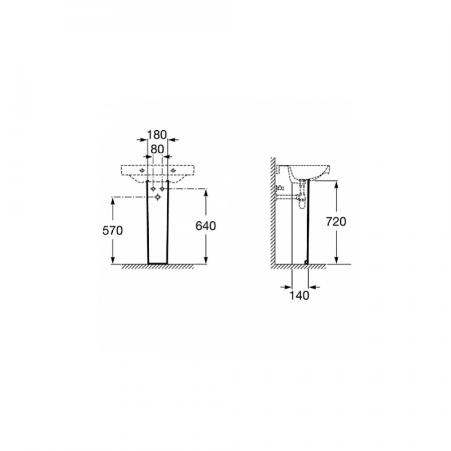 Пьедестал для раковины Roca Victoria 337390000