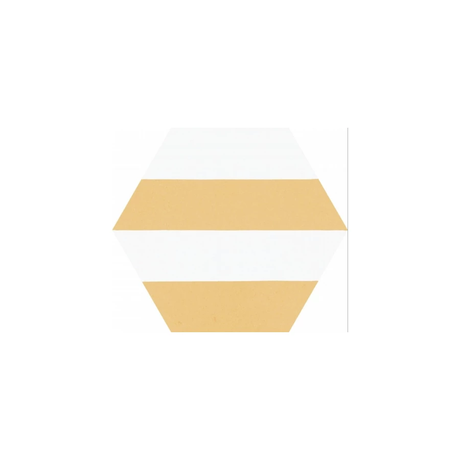 Керамогранит Codicer Hex. Porto Capri Yellow желто-белый 25x22 см