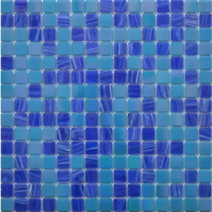 Мозаика Tonomosaic CSJ135 противоскользящая, из смальты, синяя, перламутровая, 32,7*32,7 см
