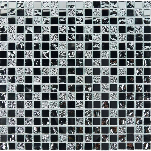 Мозаика из зеркала Pixel mosaic Стеклянная мозаика чип 15x15 мм сетка Pix711 30х30 см