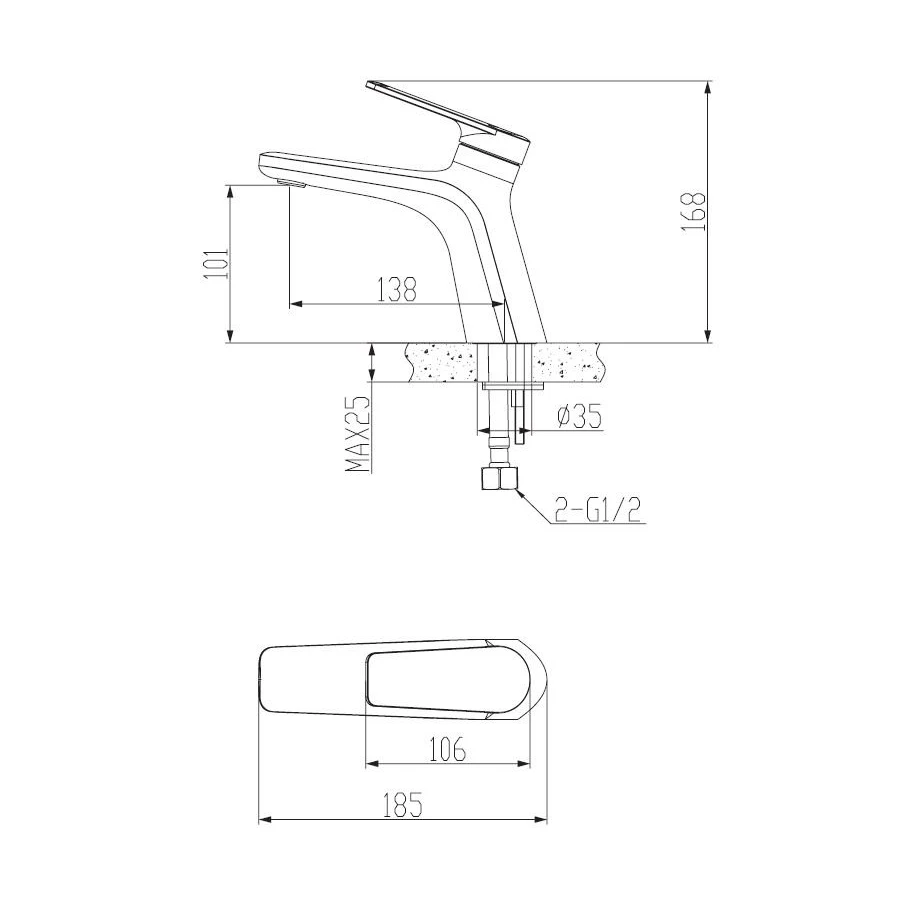 Смеситель для раковин Esko baku BK 26