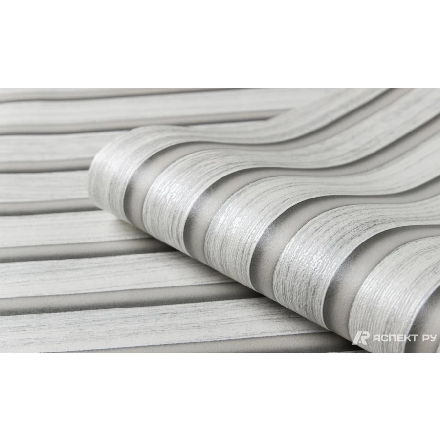 Обои флизелиновые Аспект Рейки серые 30276-14 1,06х10,05 м