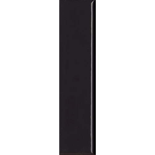 Плитка керамическая 41zero42 Италик Плаин Неро Лух / Italic Plain Nero Lux глянцевая черная 4101082 20х5 см