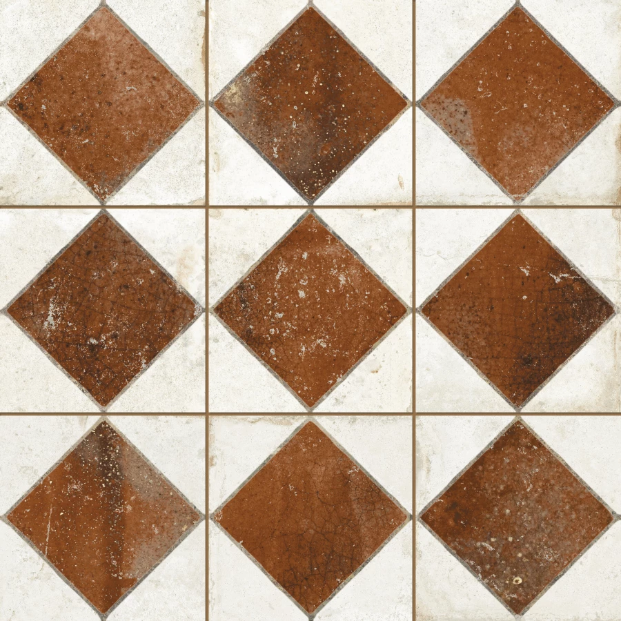 Плитка напольная Peronda FS Arles Brown LT матовая бело-коричневая 0100531650 33x33 см