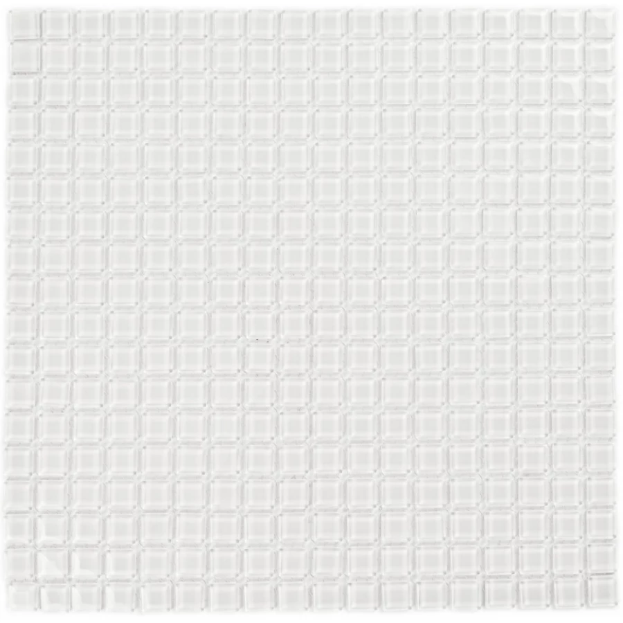Мозаика Bonaparte Стеклянная мозаика Super white 15х15 глянцевая белая 30х30 см