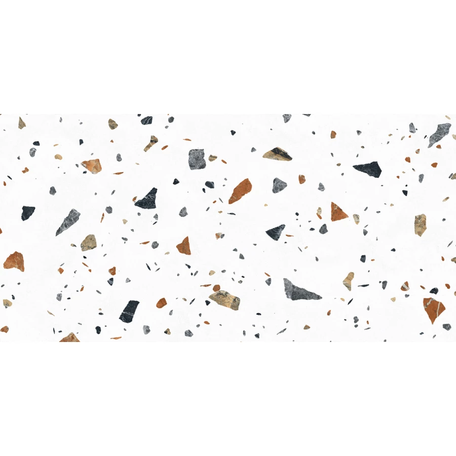 Керамогранит Laparet Terazzo Bianco карвинг матовый цветной 120х60 см