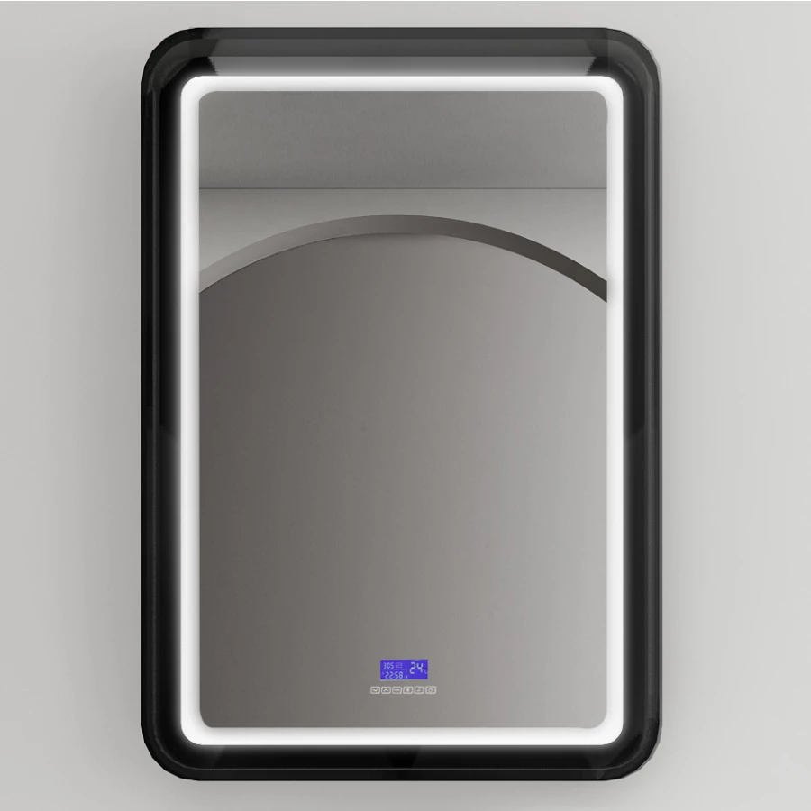 Зеркало для ванной Abber Kristall с подсветкой AT6701Onyx 55х60 см