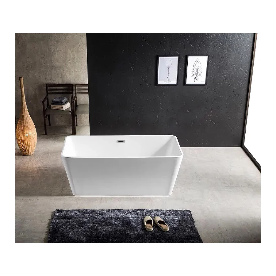Ванна акриловая Azario Lincoln свободностоящая в комплекте с сифоном и металлической рамой LIN16080 160х80х58 см