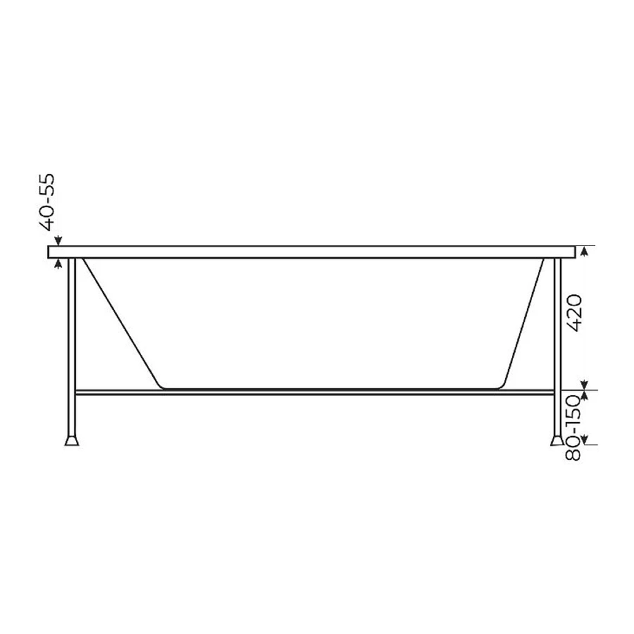 Акриловая ванна Creto Ares 1-1144 170x75 см