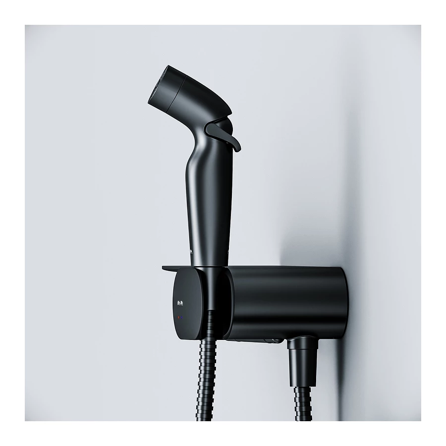 Смеситель Am Pm Like монтируемый в стену с гигиеническим душем и полкой F0202622