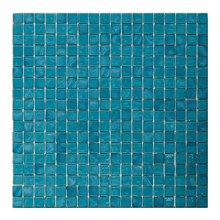 Стеклянная мозаика Art&Natura Classic Glass 15x15 глянцевая бирюзовая alessandra3 29,5x29,5 см