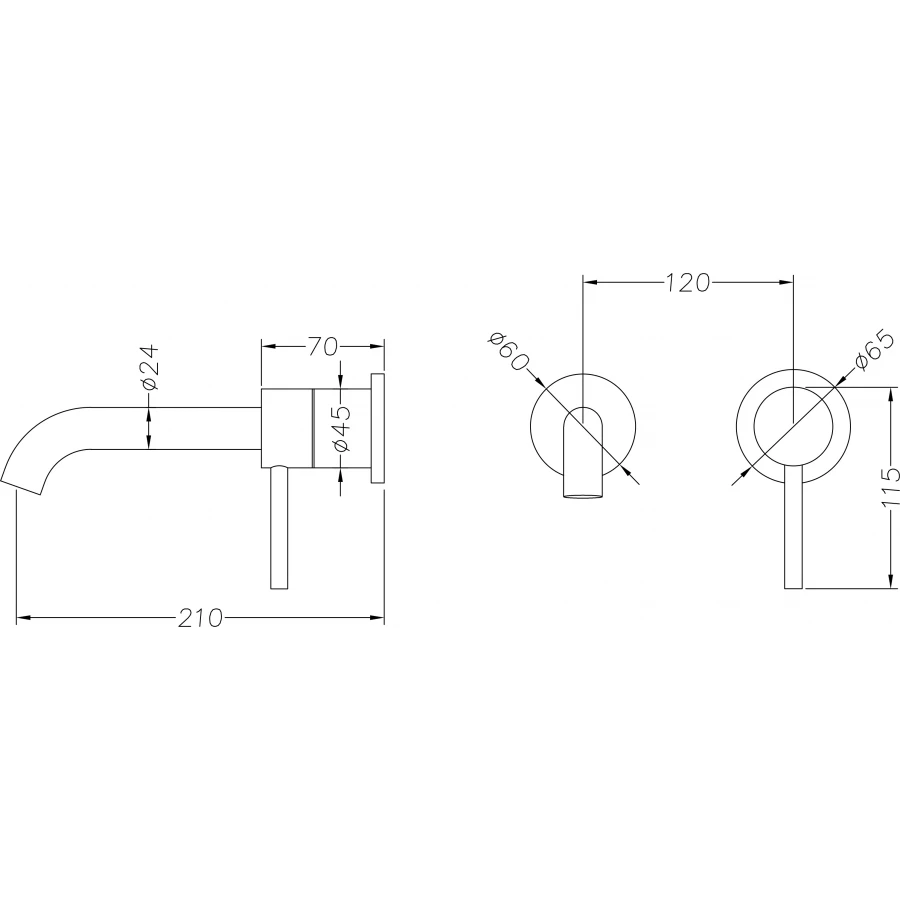 Смеситель для раковины Creto хром глянец Element 2.0-WSM-CR