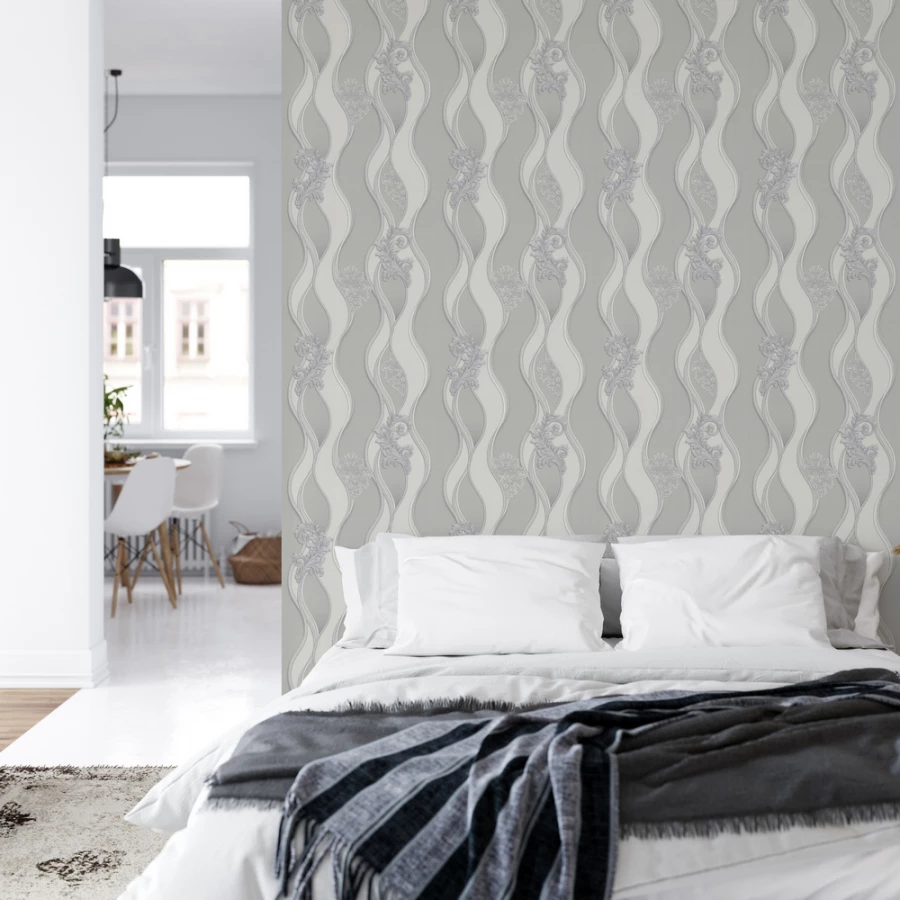 Обои флизелиновые VOG Collection A Элида белые 90113-11 1,06х10,05 м