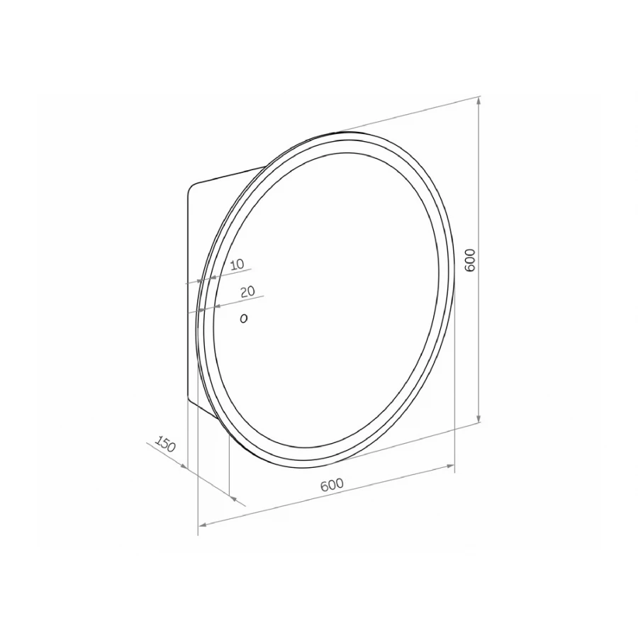 Зеркальный шкаф Creto Tour с LED-подсветкой D600 17-D600WH