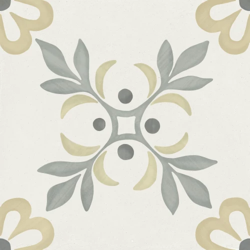 Керамогранит Harmony Peronda Llevant Yellow Garden LT матовый бело-желтый 3386040460 22,3х22,3 см