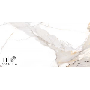 Керамогранит NT Ceramic Bright and Shiny Calacatta Light Grey Полированный NTT9121P 120х60 см