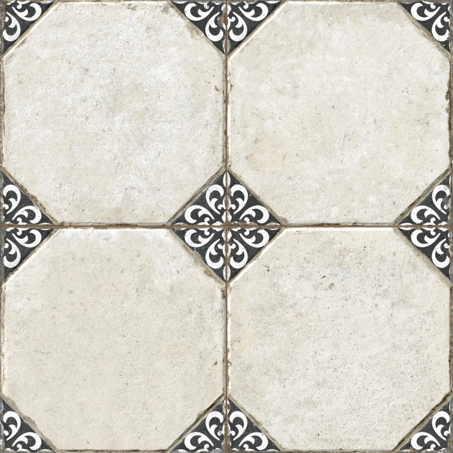 Керамогранит Peronda FS Field Black LT матовый бежево-чёрный 3388938322 45,2х45,2 см