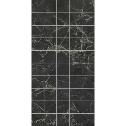 Декор чипсет Kerama Marazzi Коррер обрезной глянцевый чёрный KMD2PTG004BR 60x30 см