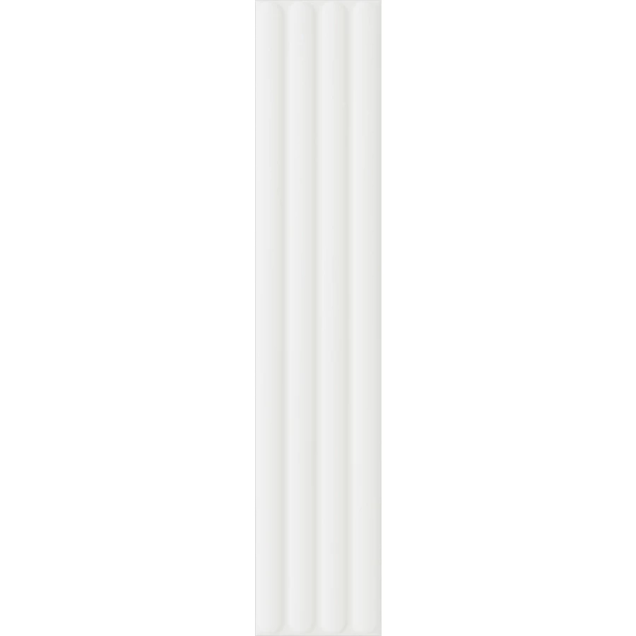 Плитка настенная DNA Tiles Plinto out white matt 54,2х10,7 см