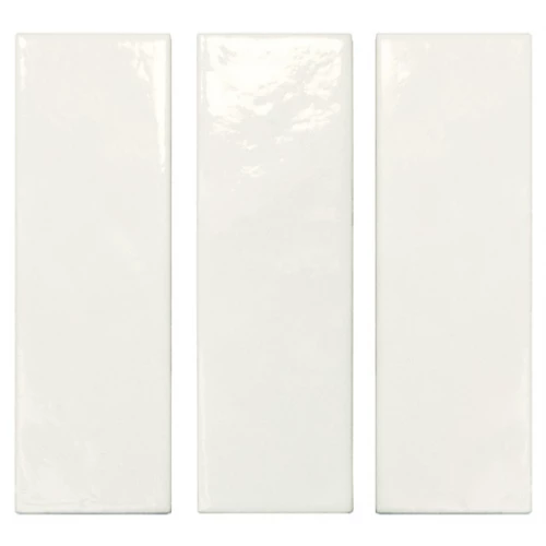 Керамогранит DNA Tiles Bow Off White Gloss глянцевый белый 16х5,2 см