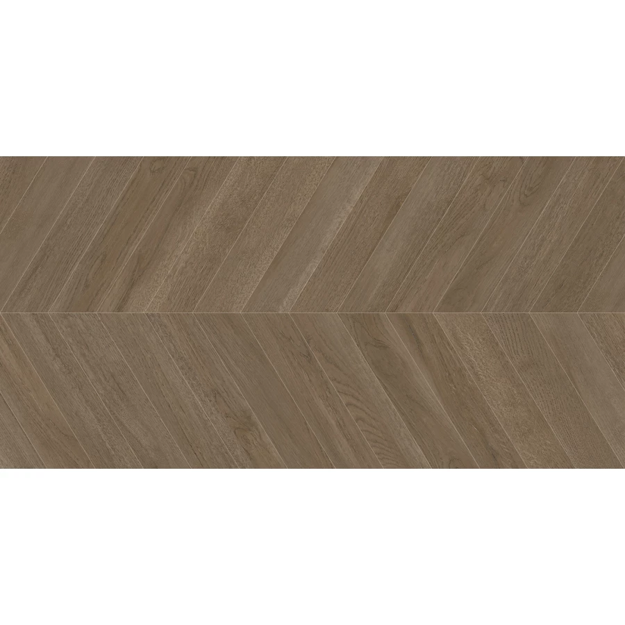 Керамогранит Delacora Walnut Chevron Dark матовый карвинг коричневый D120249M 120х60 см
