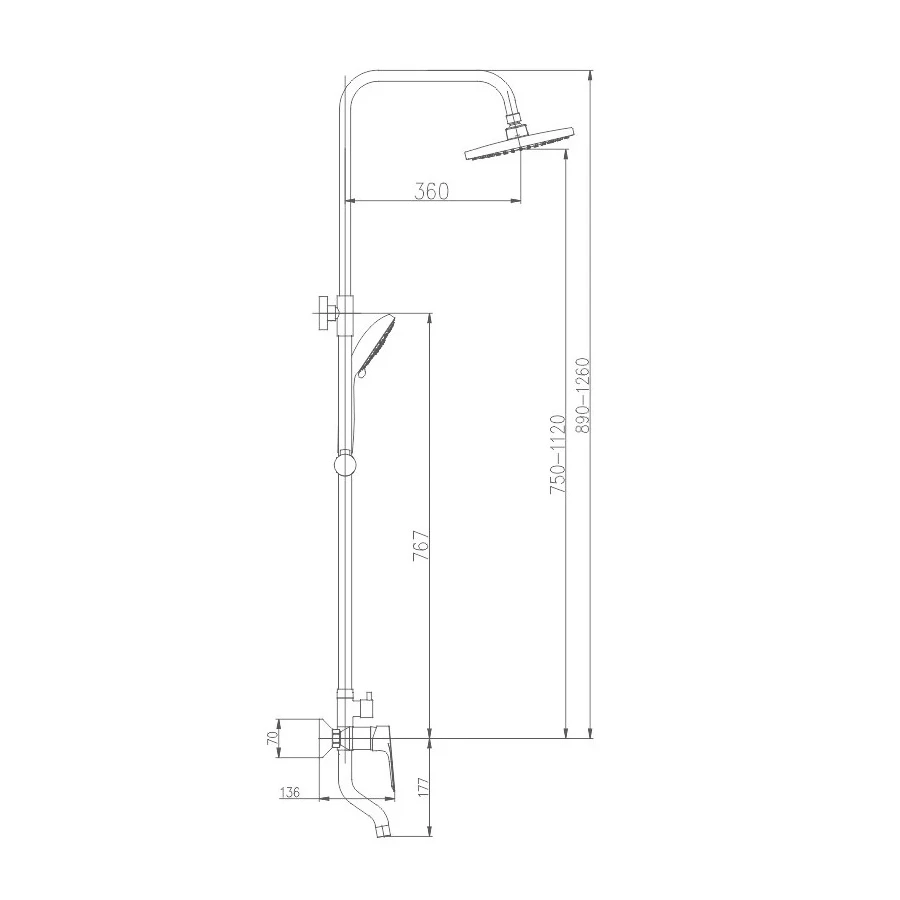 Душевая система Haiba HB2414
