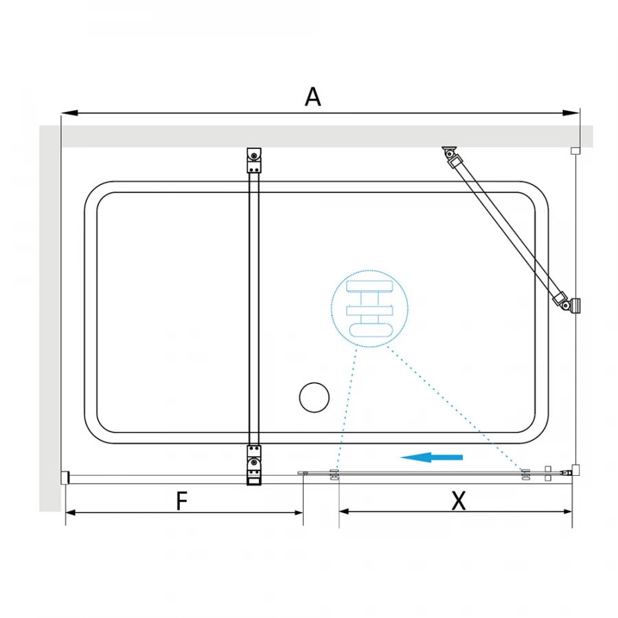 Душевой уголок RGW TO-48B TO-18B + Z-18B Прозрачное 41074820-14 120х100 см