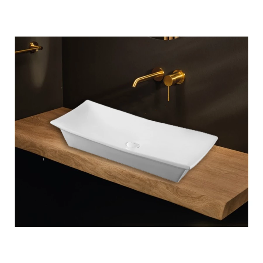 Раковина Azario накладная белая AZ-4277 80х39.5х13 см