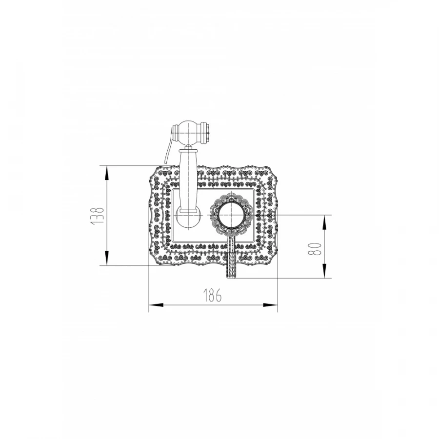 Гигиенический душ Milacio Vitoria MC.800.BBR чёрная бронза