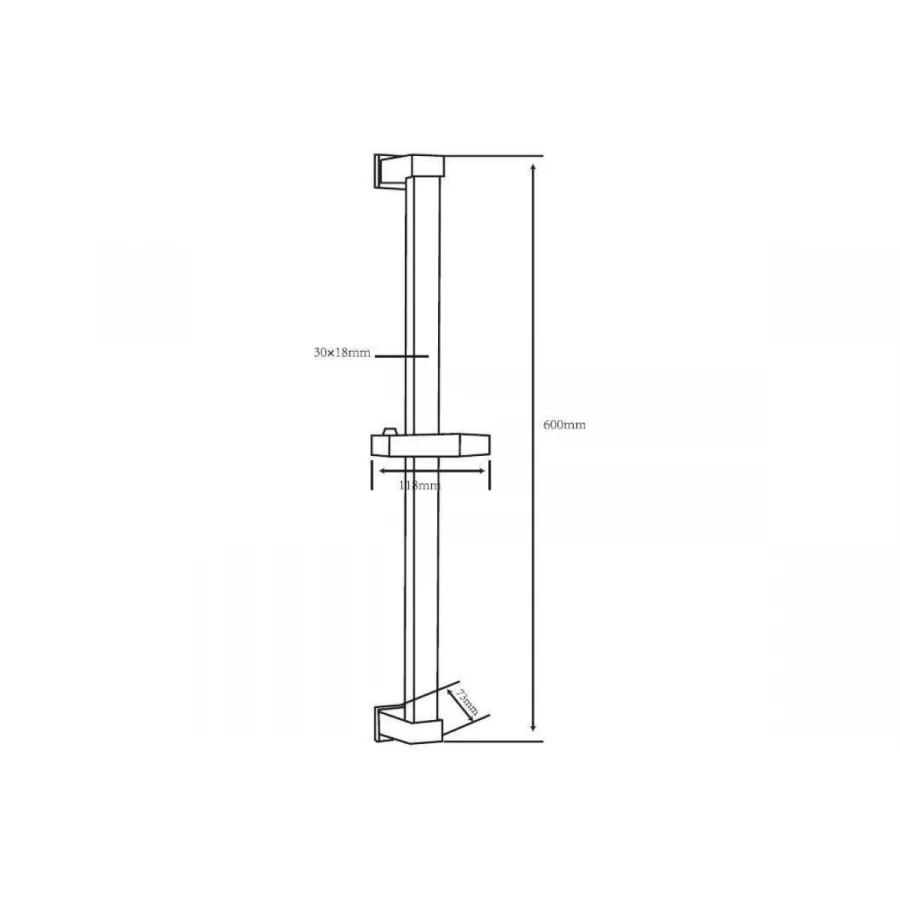 Душевая cтойка Esko квадратная Voda VSR725Q