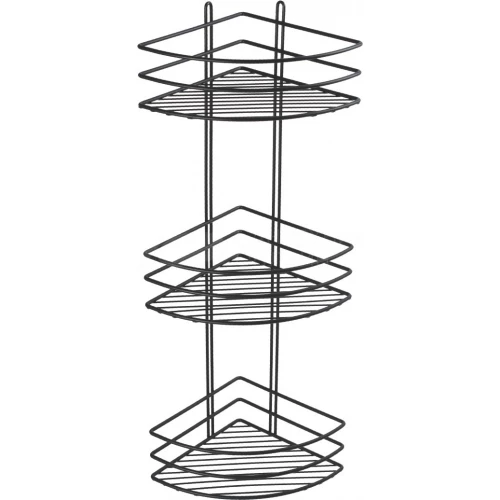Полка угловая тройная Fixsen черная FX-710B-3
