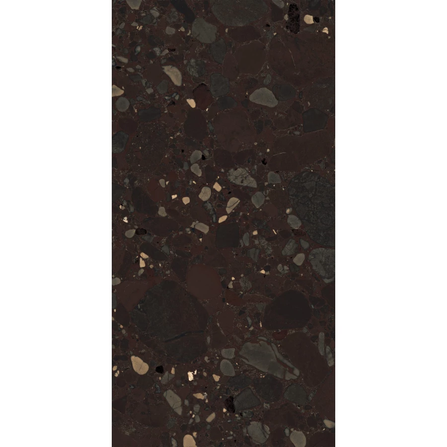 Керамогранит Seratonia Glossy Terra Premium Dark темно-коричневый 120х60 см