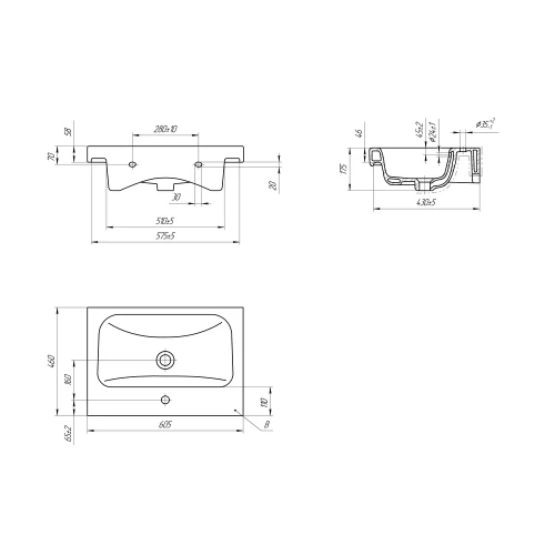 Раковина Cersanit Moduo 60 UM-MOD60/1