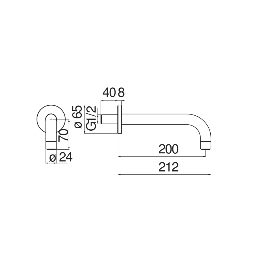 Излив для ванны Nobili Rubinetterie Velvet black матовый черный AV00158/36BM