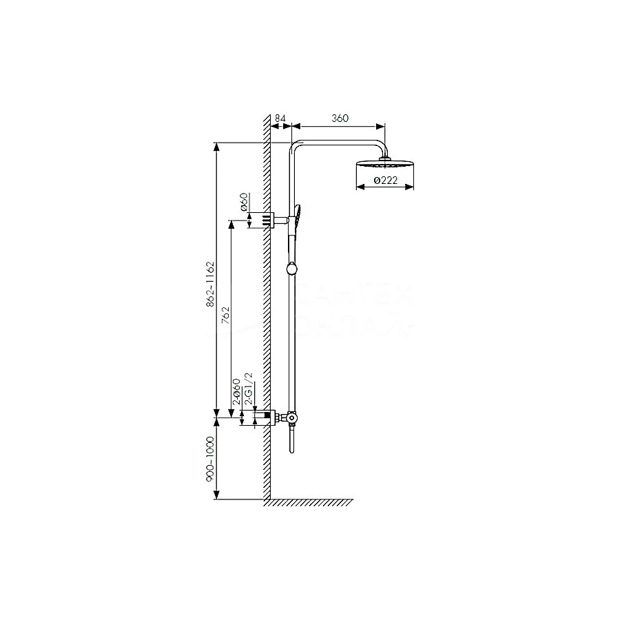 Душевая система с термостатом Kaiser Cezar 05177