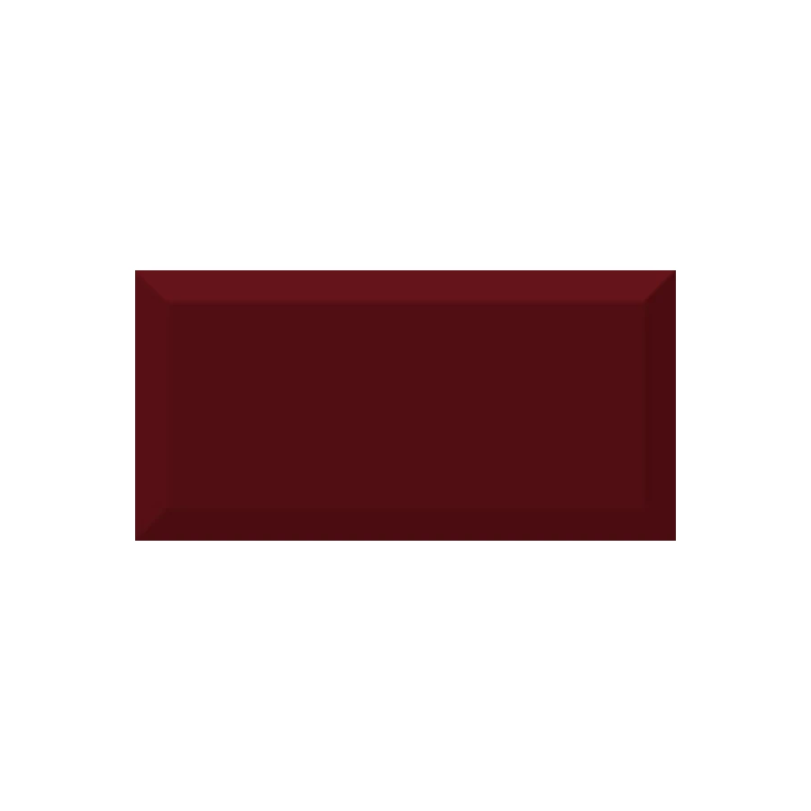 Плитка настенная Absolut Keramika Monocolor Biselado Burdeos Brillo ABC0000052 20х10 см