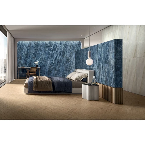 Керамогранит Caesar Anima Wonder Starlit Lucidato синий AHBE 120х60 см