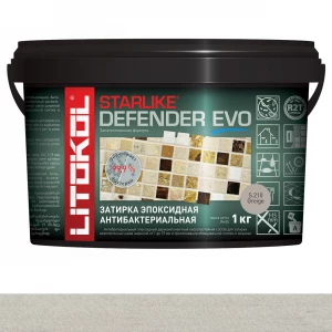 Затирка Litokol Starlike Defender EVO антибактериальная эпоксидная S.210 Greige L0485670002 1 кг