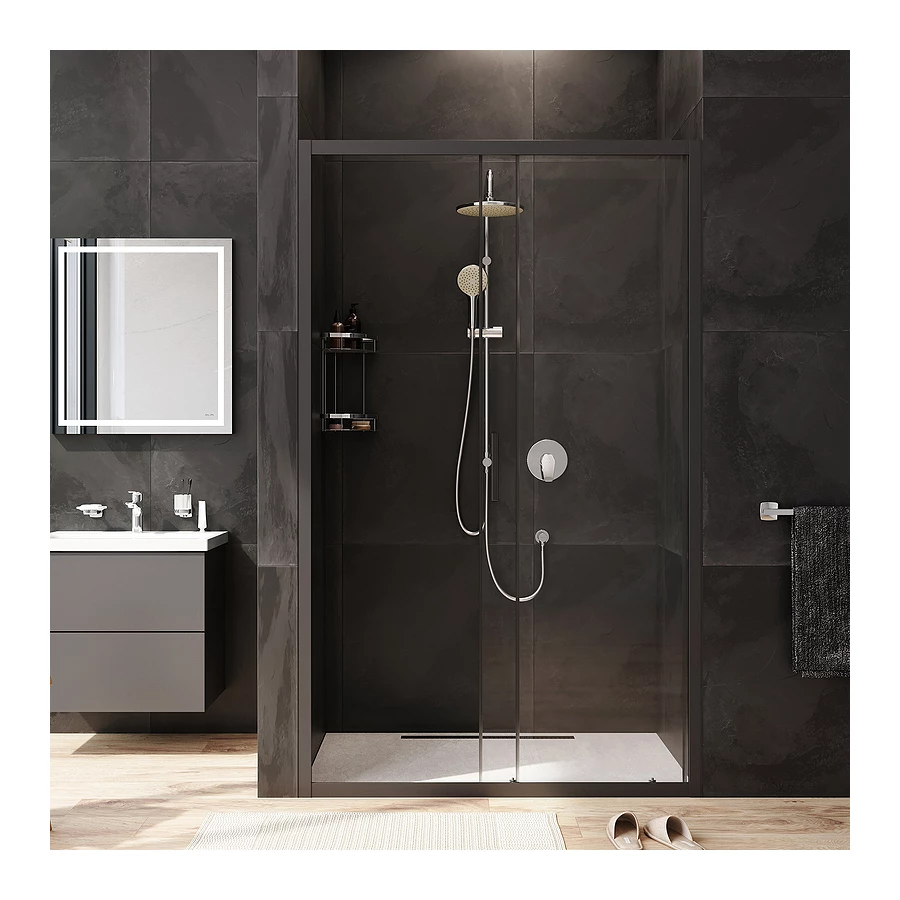 Дверь душевая в нишу Am Pm Gem раздвижная W90G-120-1-195BT 120x195 см