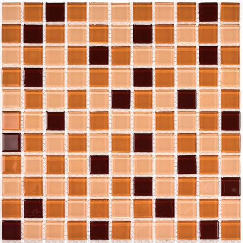 Мозаика Bonaparte Стеклянная мозаика Coffee mix 25х25 глянцевая коричневая 30х30 см