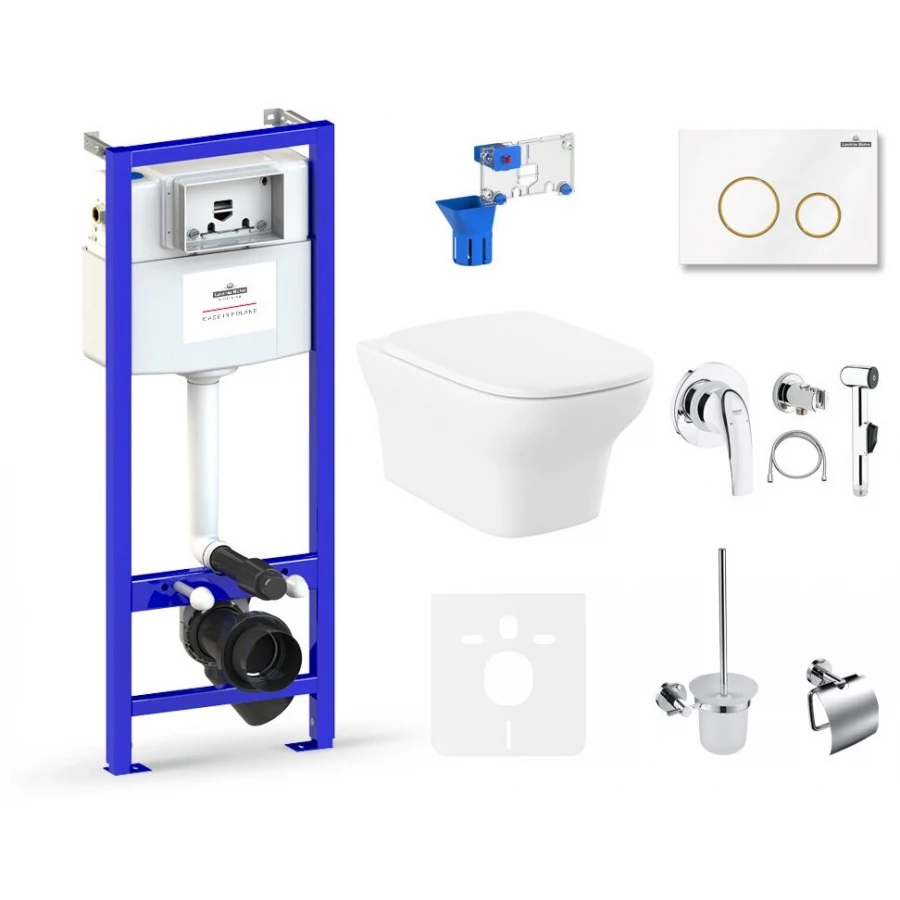 Унитаз Lavinia Boho Relfix Bristol Rimless 75110700 (комплект 10 в 1)