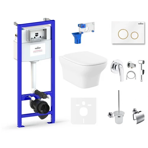 Унитаз Lavinia Boho Relfix Bristol Rimless 75110700 (комплект 10 в 1)