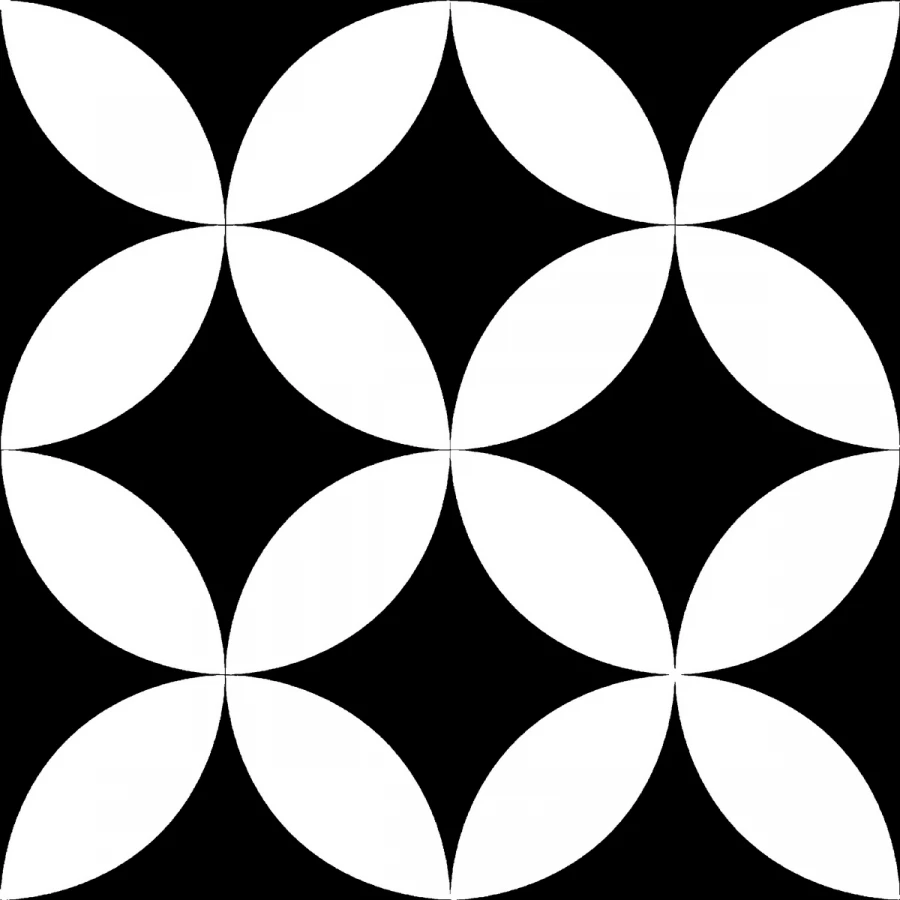 Керамогранит Motto Levels Bk Decor 19 матовый черный N100072 20x20 см