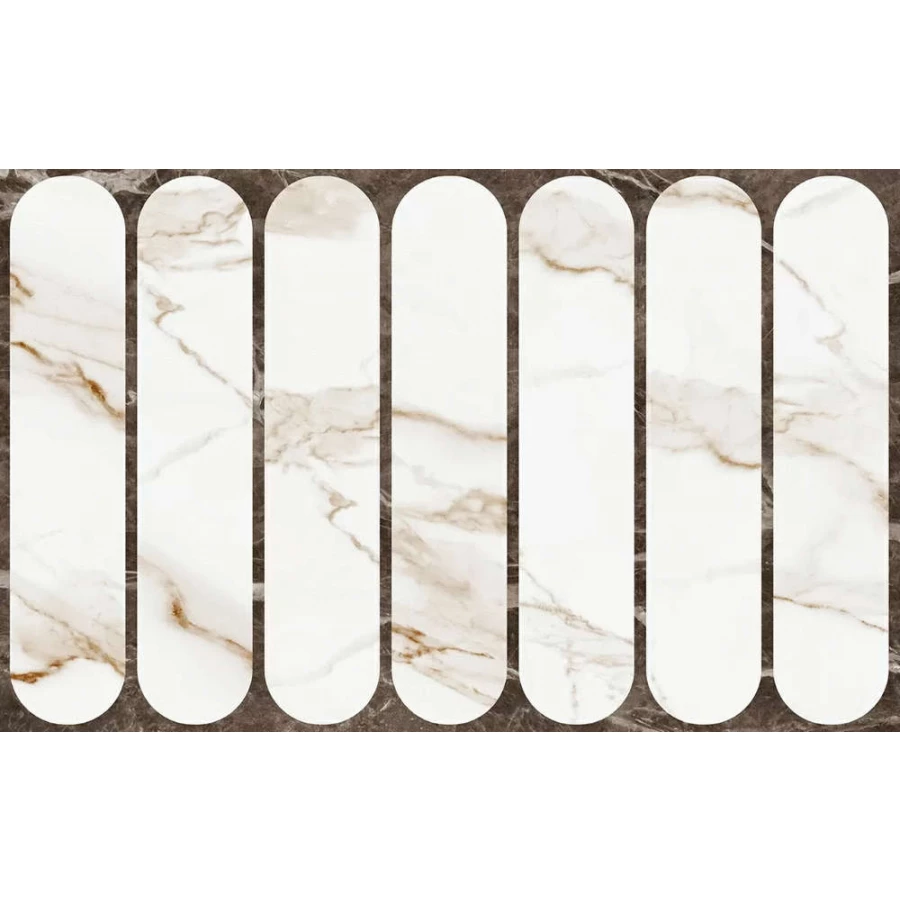 Плитка настенная Gracia Ceramica Капелла низ 03 глянцевая белая 010100001556 40х25 см