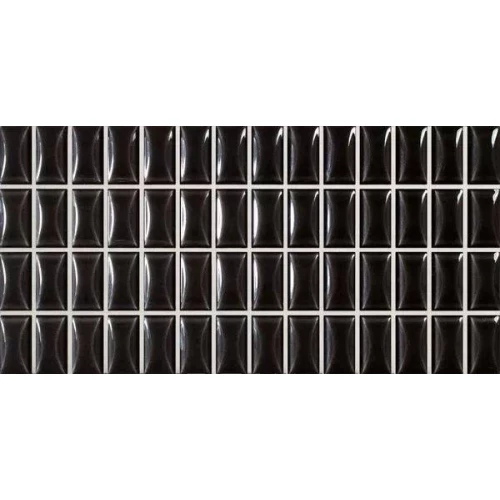 Плитка настенная WOW 3D Bars Bevel Onix Gloss глянцевая черная 135549 25х12,5 см