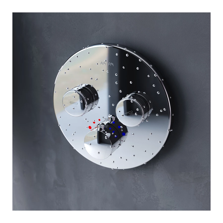 Смеситель для ванны и душа с термостатом Am Pm Inspire V2.0 монтируемый в стену F50A85700