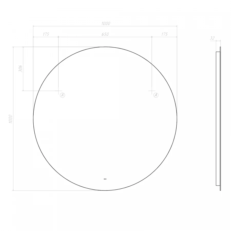 Зеркало Vigo Otti Classic 1000 87 100x100 см