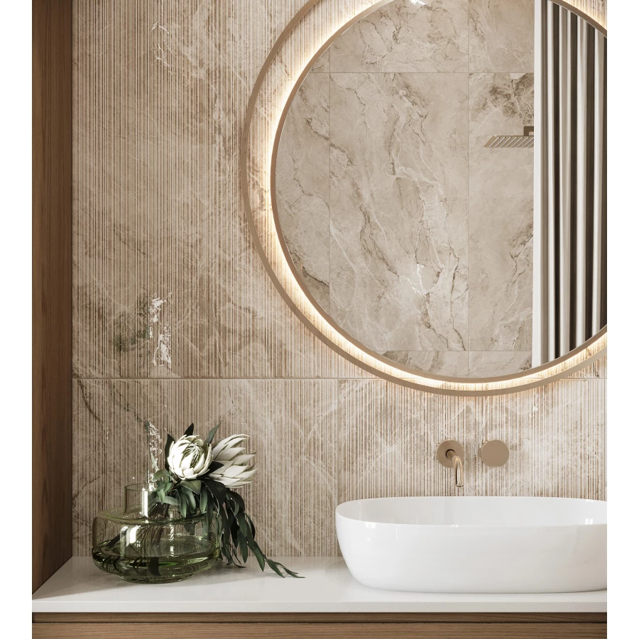 Декор Arcadia Ceramica Bolivia Sand Decor Carving бежевый CR4008-D 120х60 см